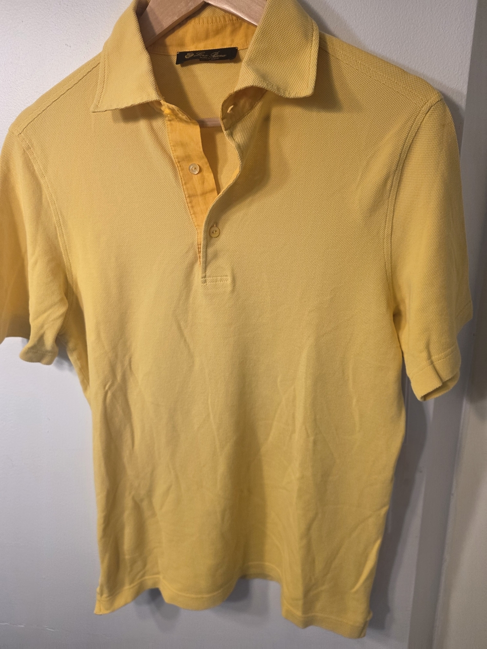 Loro Piana Men's Pale Yellow Polo